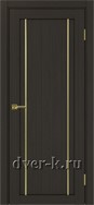 Межкомнатная дверь Оптима Порте Турин 522.111 АПП SG в экошпоне венге с молдингом матовое золото