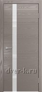 Остекленная шпонированная дверь Vertikal-4 в темно-сером цвете