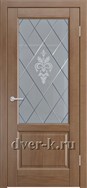 Остекленная шпонированная дверь Ростра-1 ДО в цвете дуб палисандр