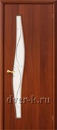 Ламинированная дверь с фьюзингом Волна ДФ итальянский орех