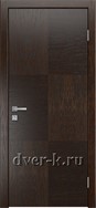 Глухая шпонированная дверь Plain-3 в цвете дуб коньячный