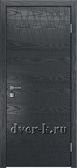 Глухая шпонированная дверь Vertikal-11 в цвете неро